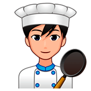 Emoji 👨🏼‍🍳 Cuoco: Carnagione Abbastanza Chiara su emojidex 1.0.34.