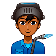 👨🏾‍🏭 Emoji Fabrikarbeiter: mitteldunkle Hautfarbe emojidex 1.0.34.