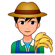 Emoji 👨🏼‍🌾 Contadino: Carnagione Abbastanza Chiara su emojidex 1.0.34.