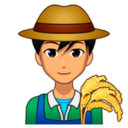 Emoji 👨🏽‍🌾 Contadino: Carnagione Olivastra su emojidex 1.0.34.