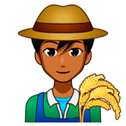 👨🏾‍🌾 Emoji Agricultor: Tono De Piel Oscuro Medio en emojidex 1.0.34.