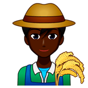 Emoji 👨🏿‍🌾 Contadino: Carnagione Scura su emojidex 1.0.34.