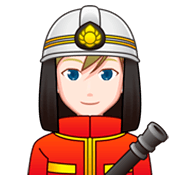 👨🏻‍🚒 Emoji Bombeiro: Pele Clara na emojidex 1.0.34.