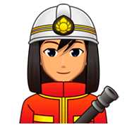 👨🏽‍🚒 Emoji Feuerwehrmann: mittlere Hautfarbe emojidex 1.0.34.