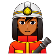 Emoji 👨🏾‍🚒 Pompiere Uomo: Carnagione Abbastanza Scura su emojidex 1.0.34.