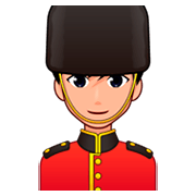Emoji 💂🏼‍♂️ Guardia Uomo: Carnagione Abbastanza Chiara su emojidex 1.0.34.
