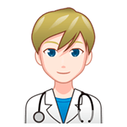 👨🏻‍⚕️ Emoji Arzt: helle Hautfarbe emojidex 1.0.34.