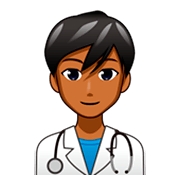 👨🏾‍⚕️ Emoji Profesional Sanitario Hombre: Tono De Piel Oscuro Medio en emojidex 1.0.34.