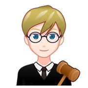 👨🏻‍⚖️ Emoji Juiz: Pele Clara na emojidex 1.0.34.