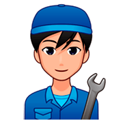Emoji 👨🏼‍🔧 Meccanico Uomo: Carnagione Abbastanza Chiara su emojidex 1.0.34.
