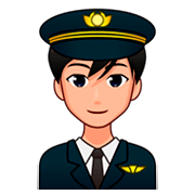 👨🏼‍✈️ Emoji Piloto De Avião Homem: Pele Morena Clara na emojidex 1.0.34.
