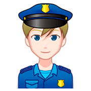 Emoji 👮🏻‍♂️ Poliziotto Uomo: Carnagione Chiara su emojidex 1.0.34.