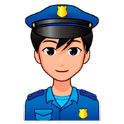 👮🏼‍♂️ Emoji Policial Homem: Pele Morena Clara na emojidex 1.0.34.