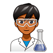 Émoji 👨🏾‍🔬 Scientifique Homme : Peau Mate sur emojidex 1.0.34.