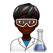 👨🏿‍🔬 Emoji Cientista Homem: Pele Escura na emojidex 1.0.34.