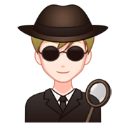 🕵🏻‍♂️ Emoji Detective Hombre: Tono De Piel Claro en emojidex 1.0.34.