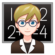 👨🏻‍🏫 Emoji Profesor: Tono De Piel Claro en emojidex 1.0.34.