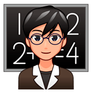 Émoji 👨🏼‍🏫 Enseignant : Peau Moyennement Claire sur emojidex 1.0.34.