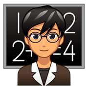 Émoji 👨🏽‍🏫 Enseignant : Peau Légèrement Mate sur emojidex 1.0.34.