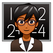 👨🏾‍🏫 Emoji Professor: Pele Morena Escura na emojidex 1.0.34.