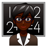 👨🏿‍🏫 Emoji Profesor: Tono De Piel Oscuro en emojidex 1.0.34.