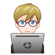 Emoji 👨🏻‍💻 Tecnologo: Carnagione Chiara su emojidex 1.0.34.