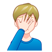 Emoji 🤦🏻‍♂️ Uomo Esasperato: Carnagione Chiara su emojidex 1.0.34.
