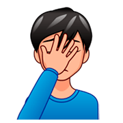 🤦🏼‍♂️ Emoji sich an den Kopf fassender Mann: mittelhelle Hautfarbe emojidex 1.0.34.