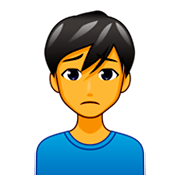 Emoji 🙍‍♂️ Uomo Corrucciato su emojidex 1.0.34.