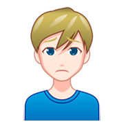 🙍🏻‍♂️ Emoji missmutiger Mann: helle Hautfarbe emojidex 1.0.34.