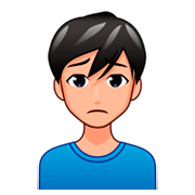Emoji 🙍🏼‍♂️ Uomo Corrucciato: Carnagione Abbastanza Chiara su emojidex 1.0.34.