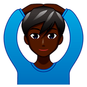 Emoji 🙆🏿‍♂️ Uomo Con Gesto OK: Carnagione Scura su emojidex 1.0.34.