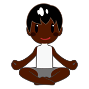 Emoji 🧘🏿‍♂️ Uomo In Posizione Del Loto: Carnagione Scura su emojidex 1.0.34.