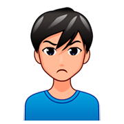 🙎🏼‍♂️ Emoji Hombre Haciendo Pucheros: Tono De Piel Claro Medio en emojidex 1.0.34.