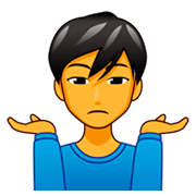 Emoji 🤷‍♂️ Uomo Che Scrolla Le Spalle su emojidex 1.0.34.