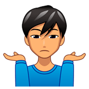Emoji 🤷🏽‍♂️ Uomo Che Scrolla Le Spalle: Carnagione Olivastra su emojidex 1.0.34.