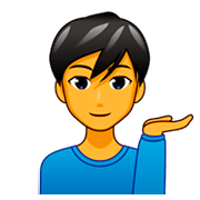 💁‍♂️ Emoji Homem Com A Palma Virada Para Cima na emojidex 1.0.34.