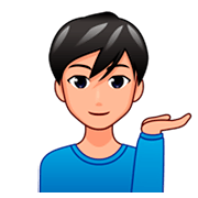 💁🏼‍♂️ Emoji Homem Com A Palma Virada Para Cima: Pele Morena Clara na emojidex 1.0.34.