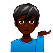 Emoji 💁🏿‍♂️ Uomo Con Suggerimento: Carnagione Scura su emojidex 1.0.34.