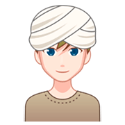Emoji 👳🏻‍♂️ Uomo Con Turbante: Carnagione Chiara su emojidex 1.0.34.