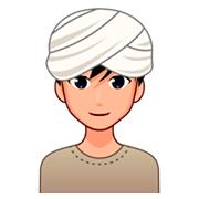 👳🏼‍♂️ Emoji Mann mit Turban: mittelhelle Hautfarbe emojidex 1.0.34.