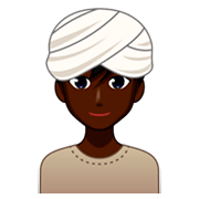 👳🏿‍♂️ Emoji Hombre Con Turbante: Tono De Piel Oscuro en emojidex 1.0.34.