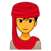 Emoji 🧕‍♂️ Hombre en una bufanda su emojidex 1.0.34.