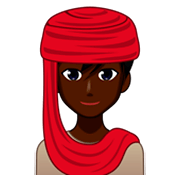 Emoji 🧕🏿‍♂️ Hombre Con Hiyab: Carnagione Scura su emojidex 1.0.34.