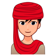 🧕🏼‍♂️ Emoji Homem de lenço: Pele Morena Clara na emojidex 1.0.34.