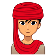 🧕🏽‍♂️ Emoji Hombre Con Hiyab: mittlere Hautfarbe emojidex 1.0.34.