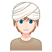 Person mit Turban: helle Hautfarbe emojidex 1.0.34.