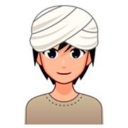 Emoji 👳🏼 Persona Con Turbante: Carnagione Abbastanza Chiara su emojidex 1.0.34.
