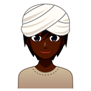 Emoji 👳🏿 Persona Con Turbante: Carnagione Scura su emojidex 1.0.34.