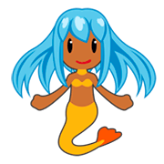 🧜🏾‍♀️ Emoji Sirena: Tono De Piel Oscuro Medio en emojidex 1.0.34.